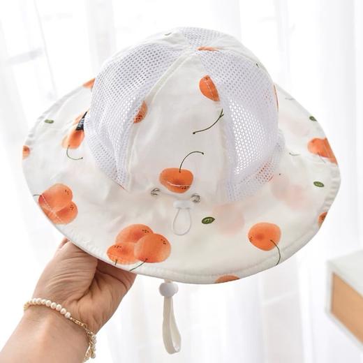 【柔软透气 舒适吸汗】宝宝帽子夏季薄款大檐婴儿渔夫帽可调节男女儿童遮阳防晒帽网眼潮 商品图8