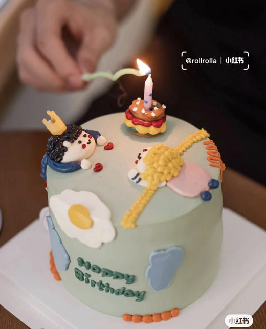 情人节立体情侣蛋糕（2-3人份 商品图0