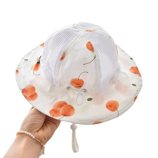 【柔软透气 舒适吸汗】宝宝帽子夏季薄款大檐婴儿渔夫帽可调节男女儿童遮阳防晒帽网眼潮 商品图4