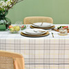 帆布细格纹桌布简约格子餐桌垫 商品缩略图2