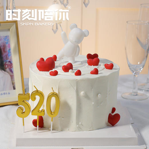【520专属】告白小熊 发光气球动物奶油女神蛋糕 商品图3