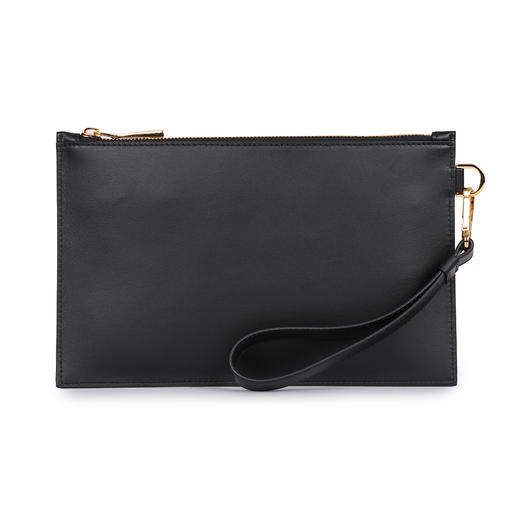 VERSACE 范思哲 男士皮革美杜莎印花手拿包 黑色 DP84725 DVRME DMROH 商品图1