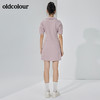 oldcolour夏季新品纯色时尚收腰短袖连衣裙BO22101078B 商品缩略图4