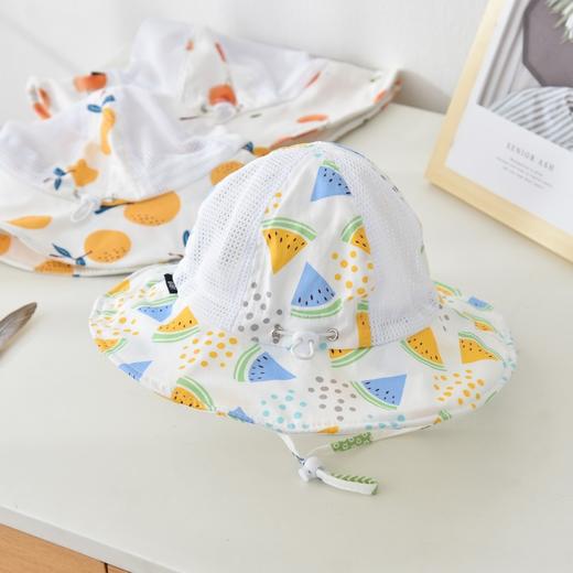 【柔软透气 舒适吸汗】宝宝帽子夏季薄款大檐婴儿渔夫帽可调节男女儿童遮阳防晒帽网眼潮 商品图3