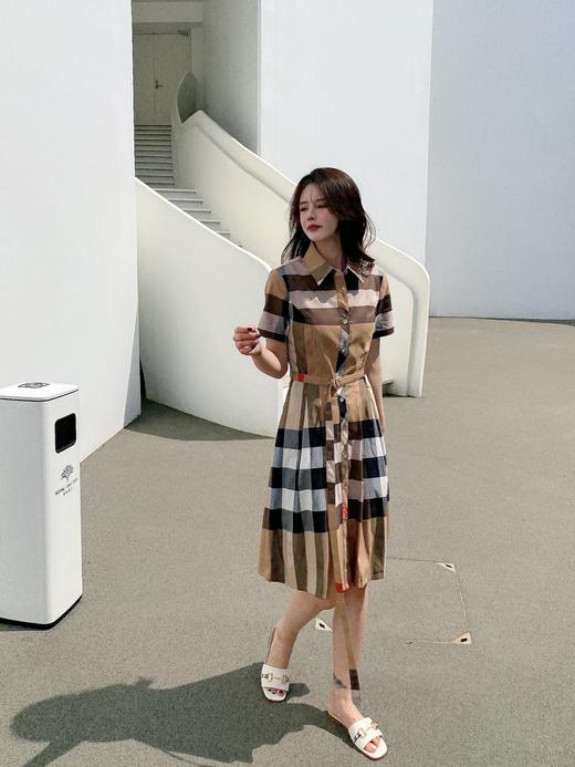 女格仔短袖连衣裙125866 商品图5