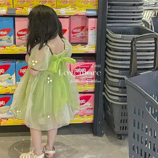 预售|绿野仙踪儿童绿精灵刺绣公主蝴蝶结网纱连衣裙  .潮快闪[福利品] 商品图4