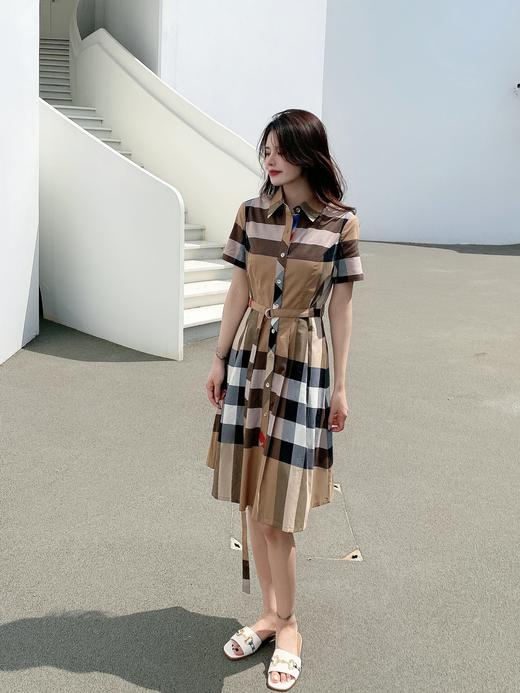 女格仔短袖连衣裙125866 商品图8