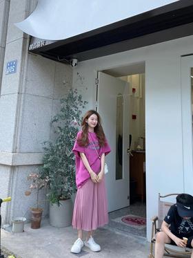 （清仓现货）【社群供】盐甜系套装网红炸街穿搭火龙果色