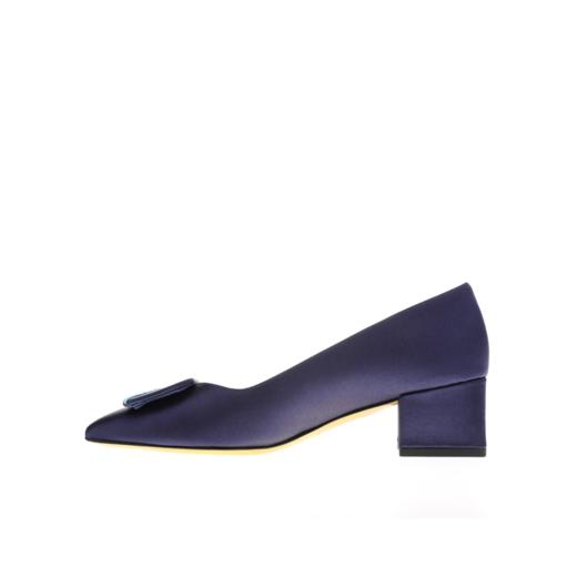 sheme新中式《千里江山》系列真皮女鞋尖头方跟刺绣女士单鞋优雅舒适可定制 商品图1