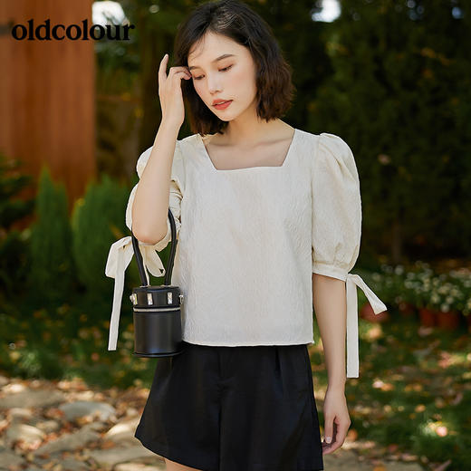 oldcolour2022夏季新品短袖套头衫女BO22011093B 商品图4