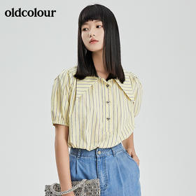 oldcolour夏季新品休闲短袖套头衫女BO22011077B