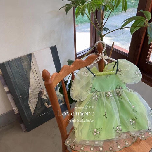 预售|绿野仙踪儿童绿精灵刺绣公主蝴蝶结网纱连衣裙  .潮快闪[福利品] 商品图1