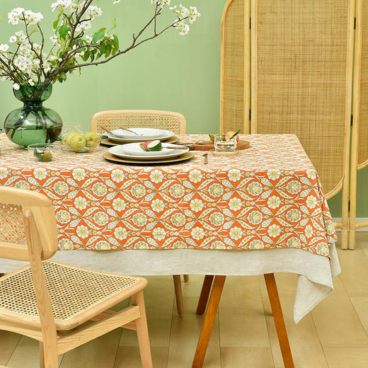 双层波西米亚条纹桌布 商品图0