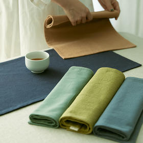 春色亚麻茶巾茶布吸水茶桌垫子