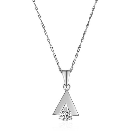 瑞恩云端漫步18K金钻石吊坠DRATPE040 商品图0