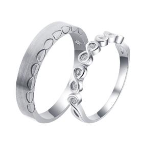 瑞恩男女款 情侣对戒 18K金钻石情侣戒一对