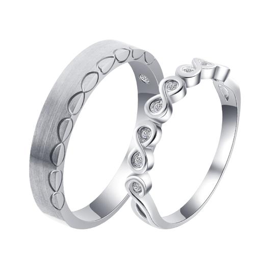 瑞恩男女款 情侣对戒 18K金钻石情侣戒一对 商品图0