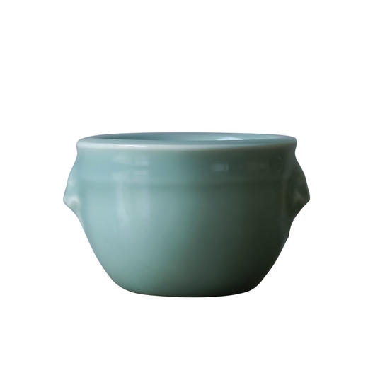 茶香记 龙泉青瓷支钉烧粉青兽扣小缸杯50ml主人杯传统器型茶杯 商品图4