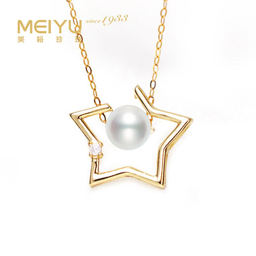 美裕  【幸运之星】银925淡水珍珠链坠 6.5-7mm白 105129 商品图0