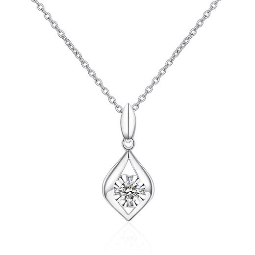 瑞恩初心系列18K金钻石吊坠DRATPE028 商品图0