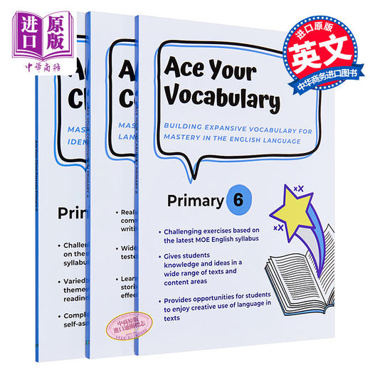 【中商原版】新加坡教辅 小学6年级英语学习3册套装 词汇+完形填空+写作作文 Ace Your Vocabulary/Cloze Passage/Composition Primary6 商品图0