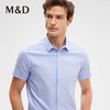 名盾DP免烫提花格纹短袖方领正装纯棉百搭男士衬衫夏季新 商品缩略图2