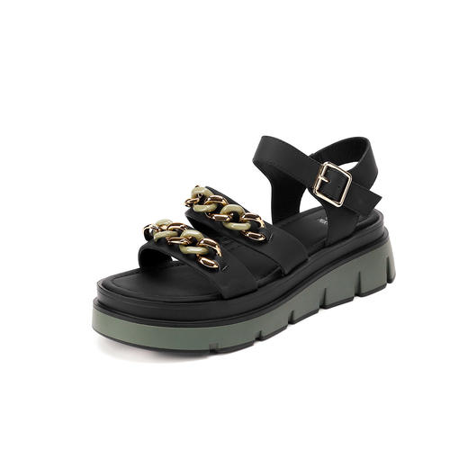 西村名物松糕厚底运动休闲水钻魔术贴凉鞋22年夏季新款ins潮T22BG24531 商品图3