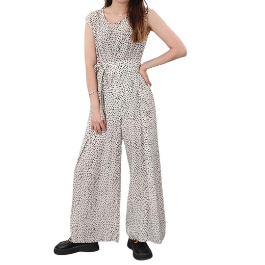 oldcolour夏圆领碎花收腰显瘦无袖连体裤休闲N21123183 商品图4