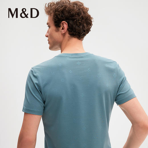 MD名盾酷派丝桑蚕丝速干圆领T恤夏季新款男士休闲棉短袖上衣 商品图3