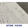 张大千竖幅工笔传统仕女人物白描底稿-仕女图-QD63 商品缩略图4