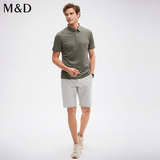 MD名盾商务休闲短裤男士夏季直筒中腰新款微弹百搭五分裤子 商品图3