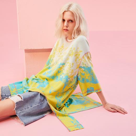 圆领提花针织连衣裙 商品图3