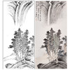 张大千竖幅工笔山水白描底稿-《飞瀑》-多种白描尺寸可选-QD10 商品缩略图0