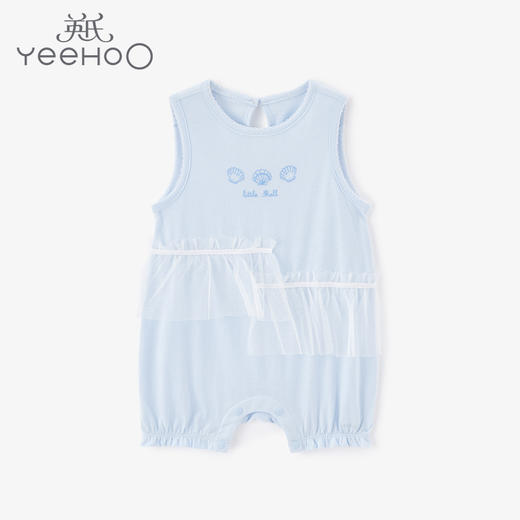 英氏-童衣类（夏）D0英针短蛤, 爱丽丝蓝, 73CM 商品图0