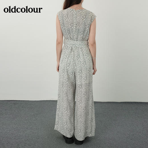 oldcolour夏圆领碎花收腰显瘦无袖连体裤休闲N21123183 商品图3