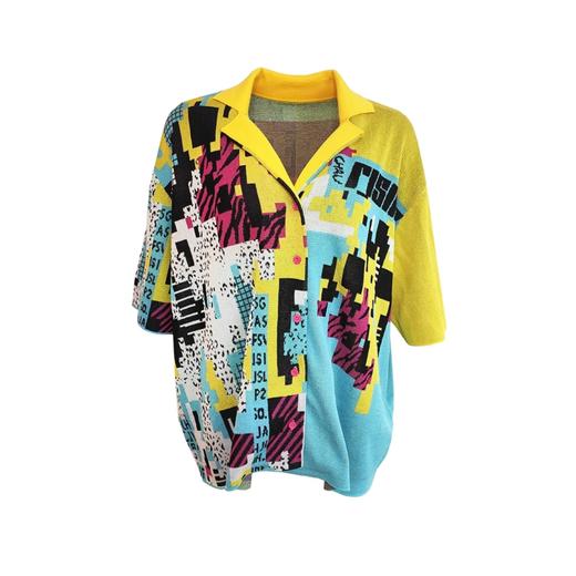 衬衫领提花针织外套 商品图0