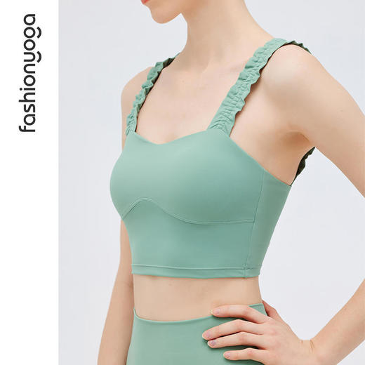 凡圣瑜伽低强度可外穿背心时尚简约短上衣健身运动内衣女FY12204 商品图2