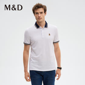 MD名盾纯棉商务短袖翻领男士Polo衫夏季新款合身T恤百搭上衣男