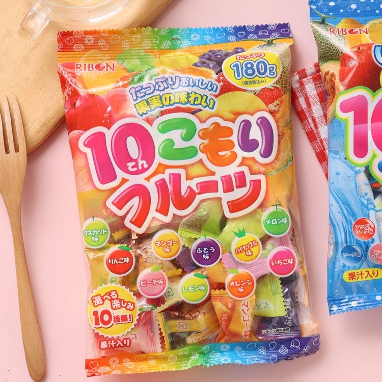 RIBON理本10种水果味糖果180g/包