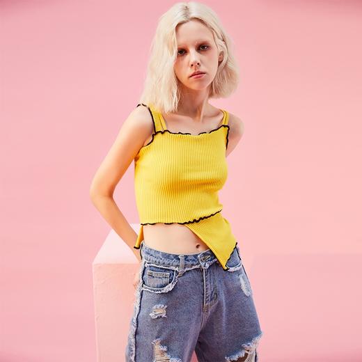 时尚木耳边针织背心 商品图7