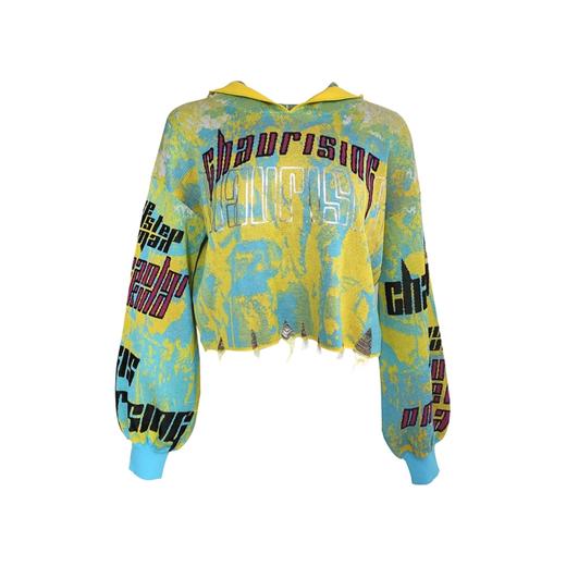 连帽针织提花卫衣 商品图0