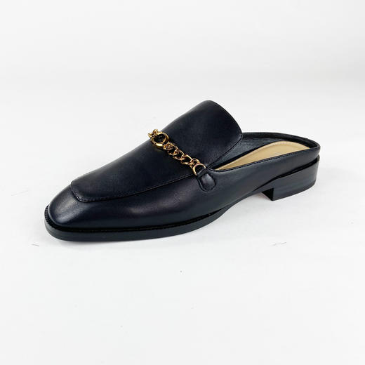 IUIU SECOND 春夏质感羊皮金链条穆勒拖鞋U20AH19571 商品图1