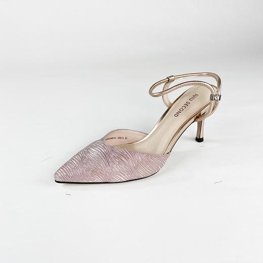 IUIU SECOND 时尚水波纹格利特尖头高跟后空凉鞋U20AH10491 商品图6