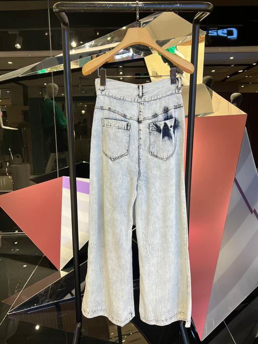 雪花牛仔直筒裤 商品图1