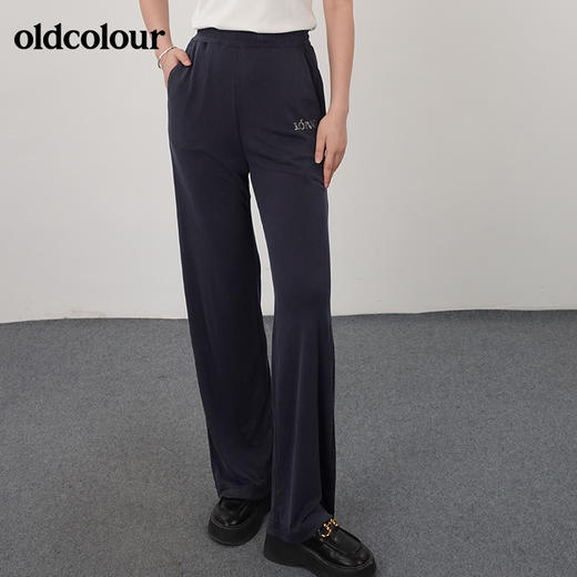 oldcolour21夏纯色简约休闲高腰显瘦阔腿裤N21073116 商品图1