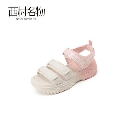 西村名物沙滩鞋2022夏季新款商场同款时尚褶皱厚底休闲凉鞋T22BG25111 商品图7