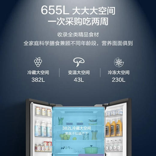 海尔（Haier）冰箱 BCD-655WGHTD9DG9U1 商品图6
