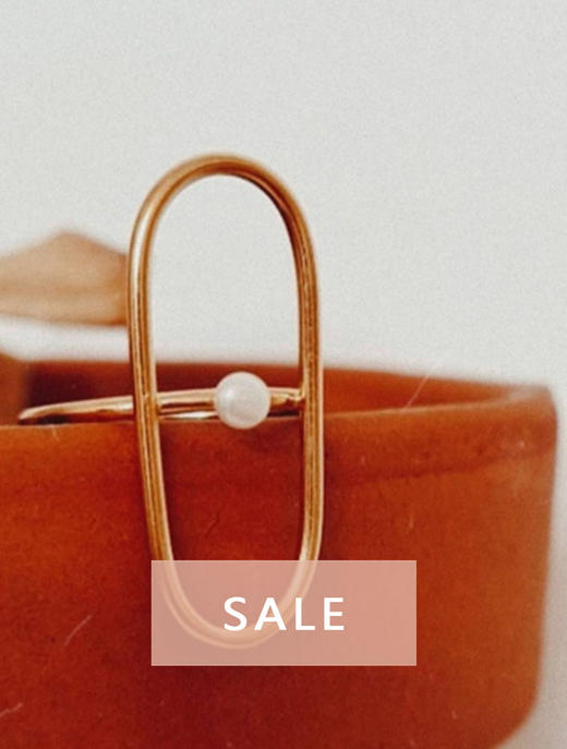 Gisel B LIV系列珍珠装饰开口戒指 商品图0