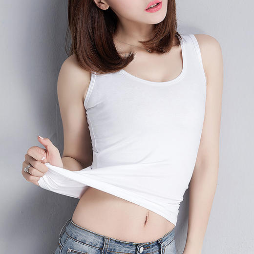 【断码清仓】雀说吊带背心女棉蓝色韩版修身百搭休闲内搭打底上衣703Y-WX311 商品图1