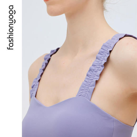 凡圣瑜伽低强度可外穿背心时尚简约短上衣健身运动内衣女FY12204 商品图4